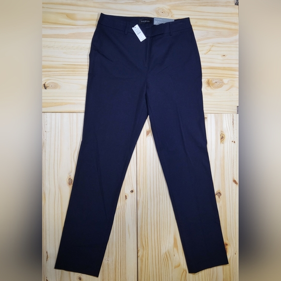 SOLD - Talbots Navy Blue High Waist Straight Pants Size 4 - Picture 2 of 7
